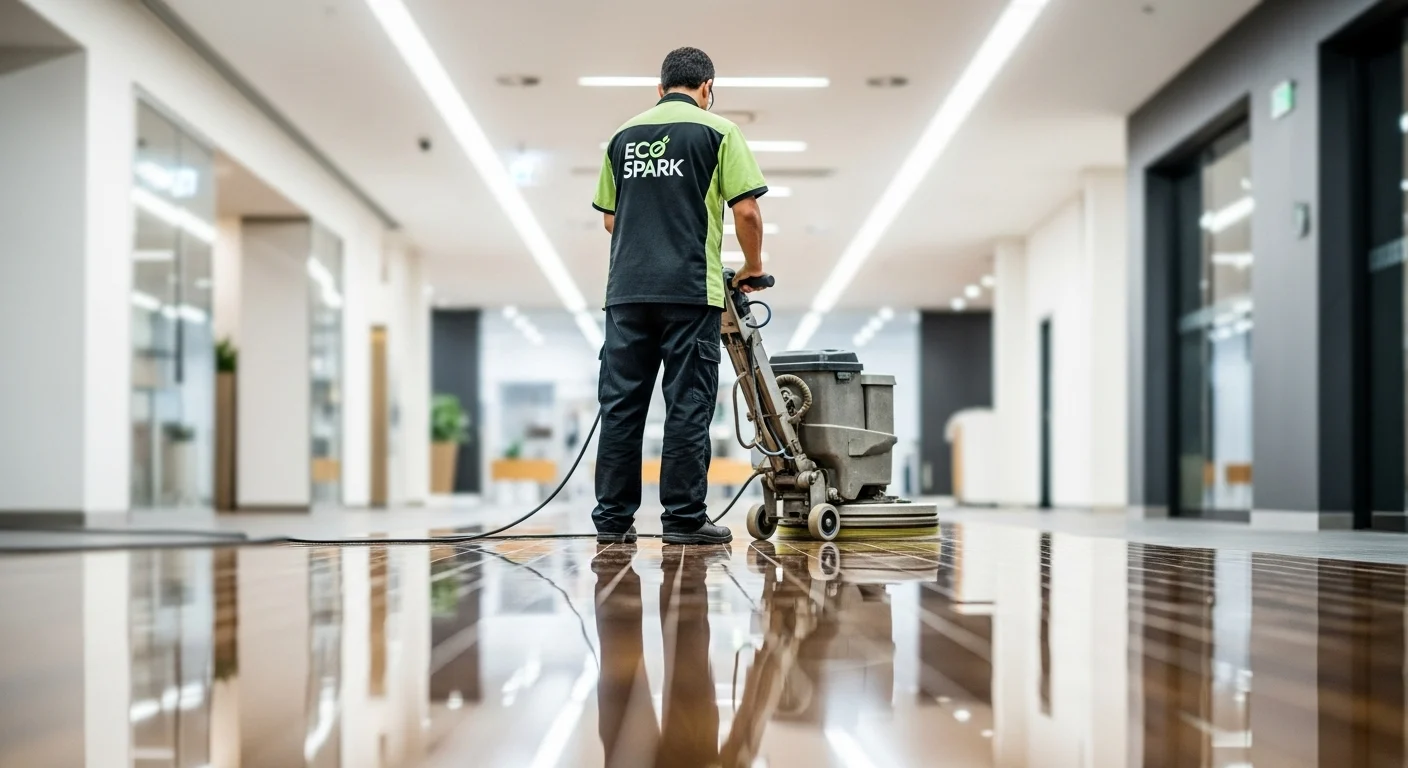 Floor polishing and Buff in Wagga Wagga NSW by Eco Spark Facility Services